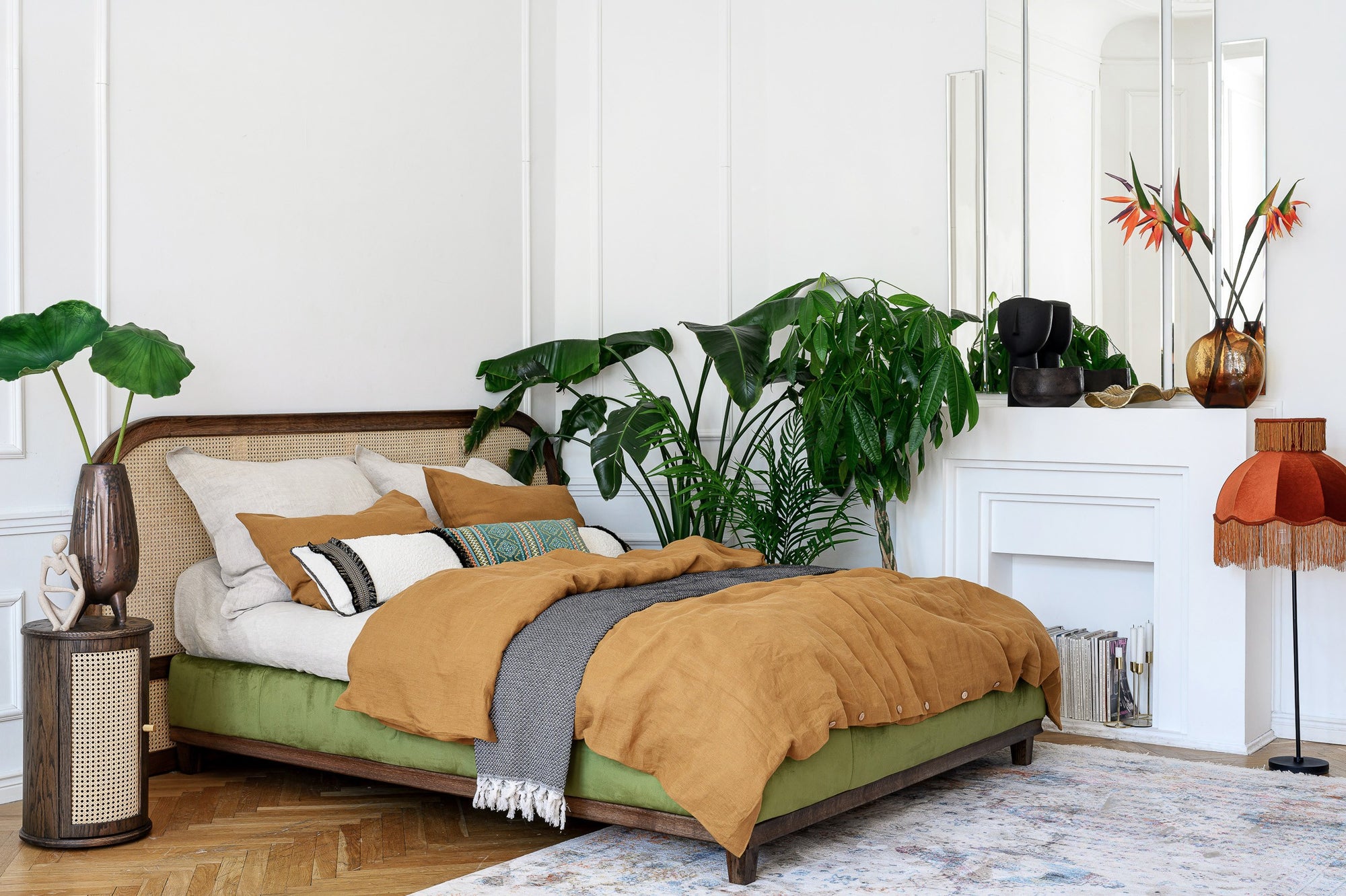 Leinenbettwäsche Set Senfgold – natürliche Eleganz im Schlafzimmer