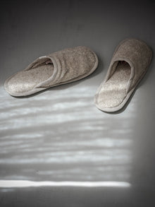 Leinen Badeslipper, Nahaufnahme