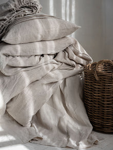 Natur Leinen Kissenbezug, Detailansicht