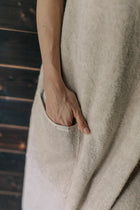 Leinen Saunakilt Frottee, Gummiband Detail